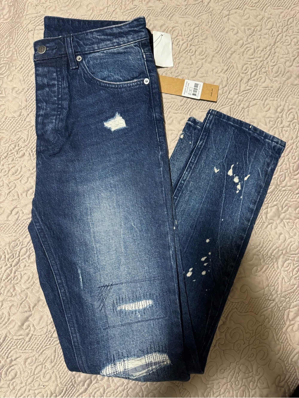 Ksubi Distressed Dark Blue Slim Jeans